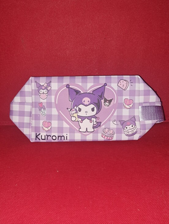 Sanrio Handbags - Kuromi Lavender Checkered Makeup Case